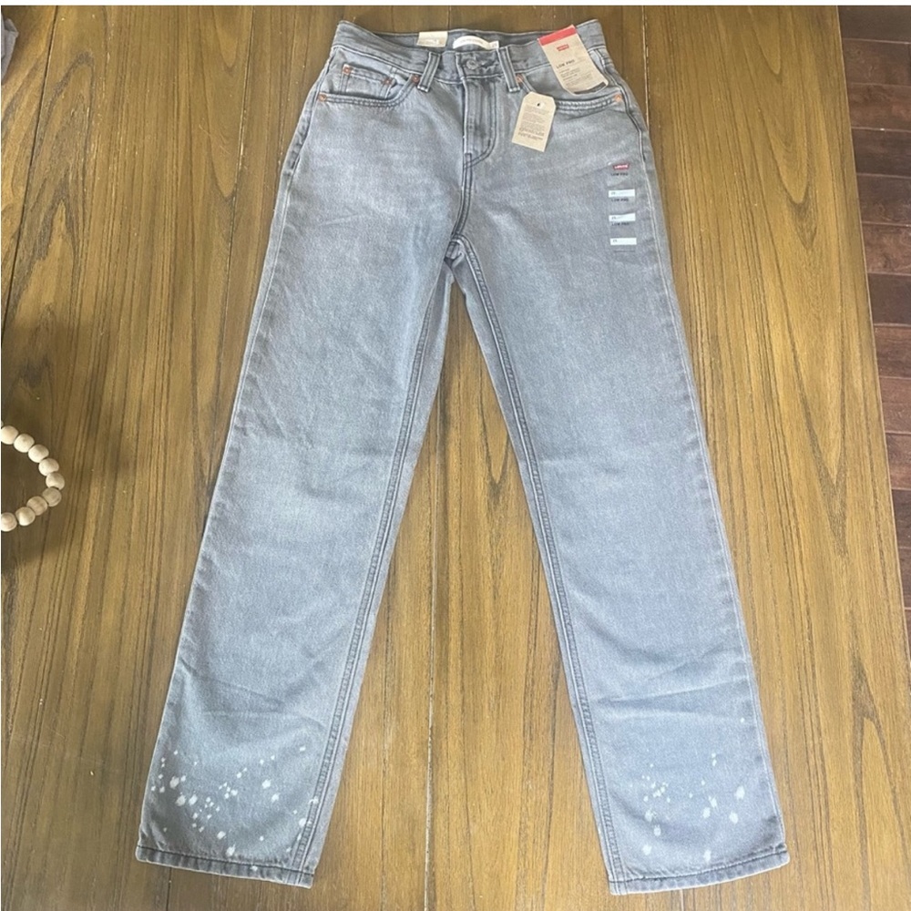 Levi’s Low Pro gray slouchy straight jeans